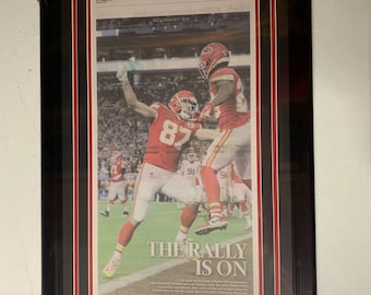 Chiefs Kansas City Star Super Bowl LIV Champions Original Newspaper Framed