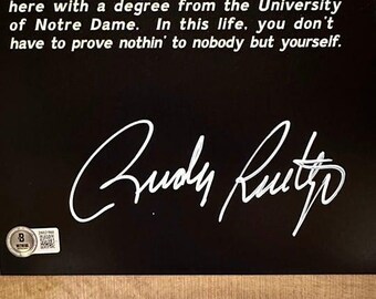 Rudy Ruettiger Signed Autographed Notre Dame Fighting Irish 11x14