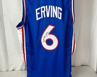 Julius "Dr. J" Erving signed autographed Philadelphia 76ers custom jersey XL JSA