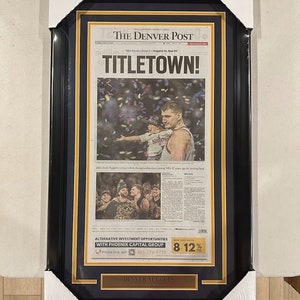 Denver Nuggets The Denver Post 2023 NBA Champions Framed Newspaper Front Page