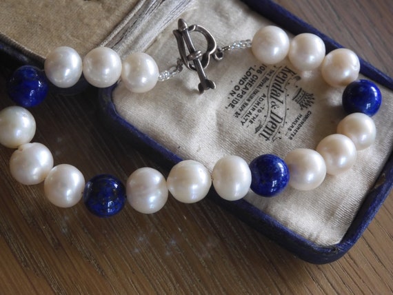 Stunning Vintage 1980s Genuine PEARL Bead Bracele… - image 1