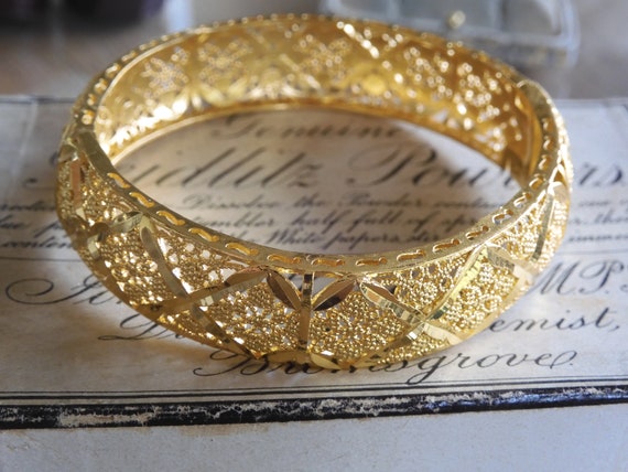 Fabulous Decorative Vintage 1980s 18ct Gold Plate… - image 2