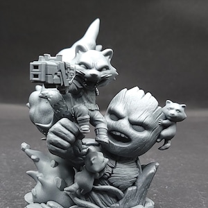Chibi Rocket & Groot | Guardians of the Galaxy Collection | High Quality Resin Statue