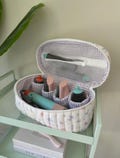 Roses Airwrap Vanity Case with Compartments for Dyson/Shark Products - Great for travel, gifting - Quilted Fiber Filled