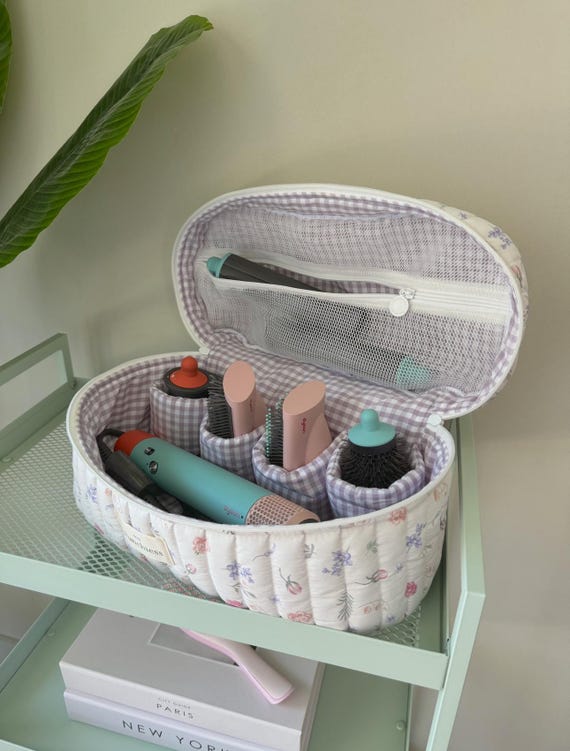 Roses Airwrap Compartmentalized Travel Organizer for Dyson/Shark Products Hair Tool Bag
