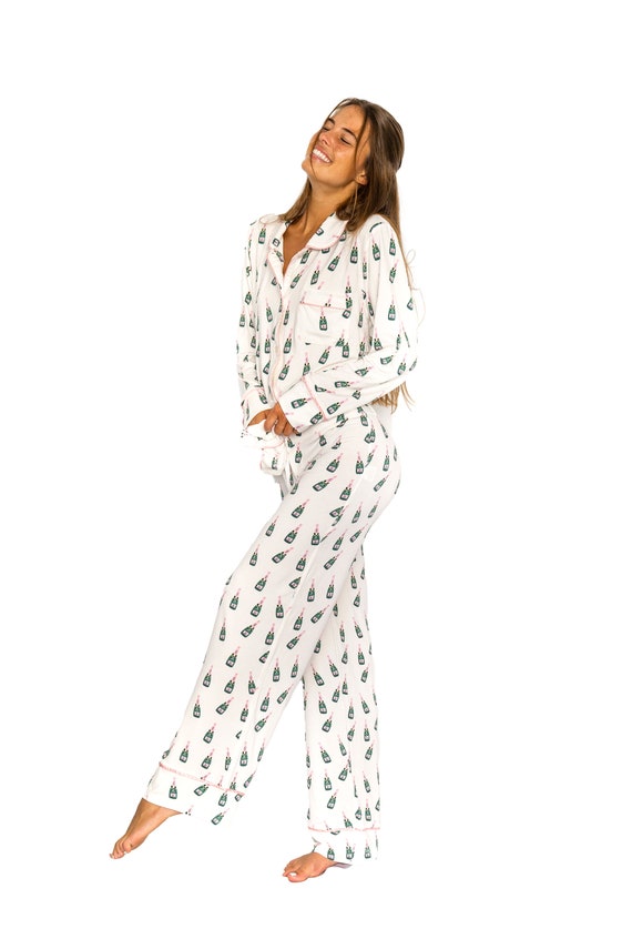 Pajama Set Champagne Etsy