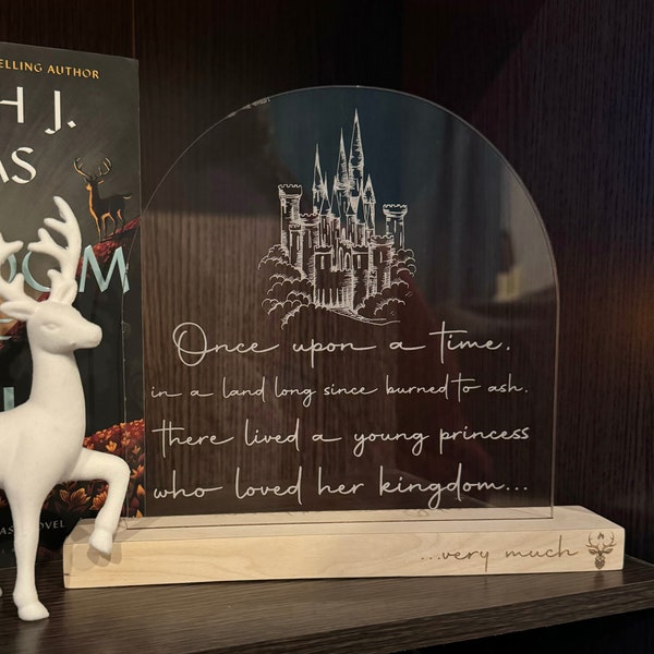 Throne of Glass Kingdom Bookshelf Plaque; Heir of Fire Book Merch