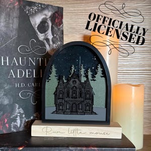 Officially Licensed Haunting Adeline Bookshelf Sign; Dark Romance Decor; H.D. Carlton