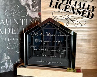 Officially Licensed Sun Room Haunting Adeline Bookshelf Sign; Dark Romance Decor; H.D. Carlton