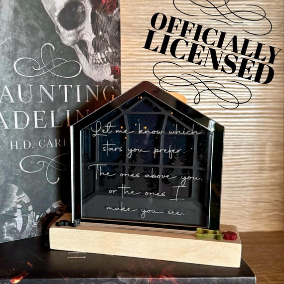 Officially Licensed Sun Room Haunting Adeline Bookshelf Sign; Dark Romance Decor; H.D. Carlton