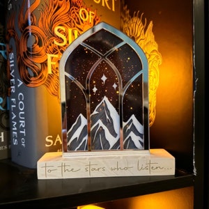 Velaris Window Bookshelf Plaque; ACOTAR Series Book Merch; A Court of Mist and Fury Decor