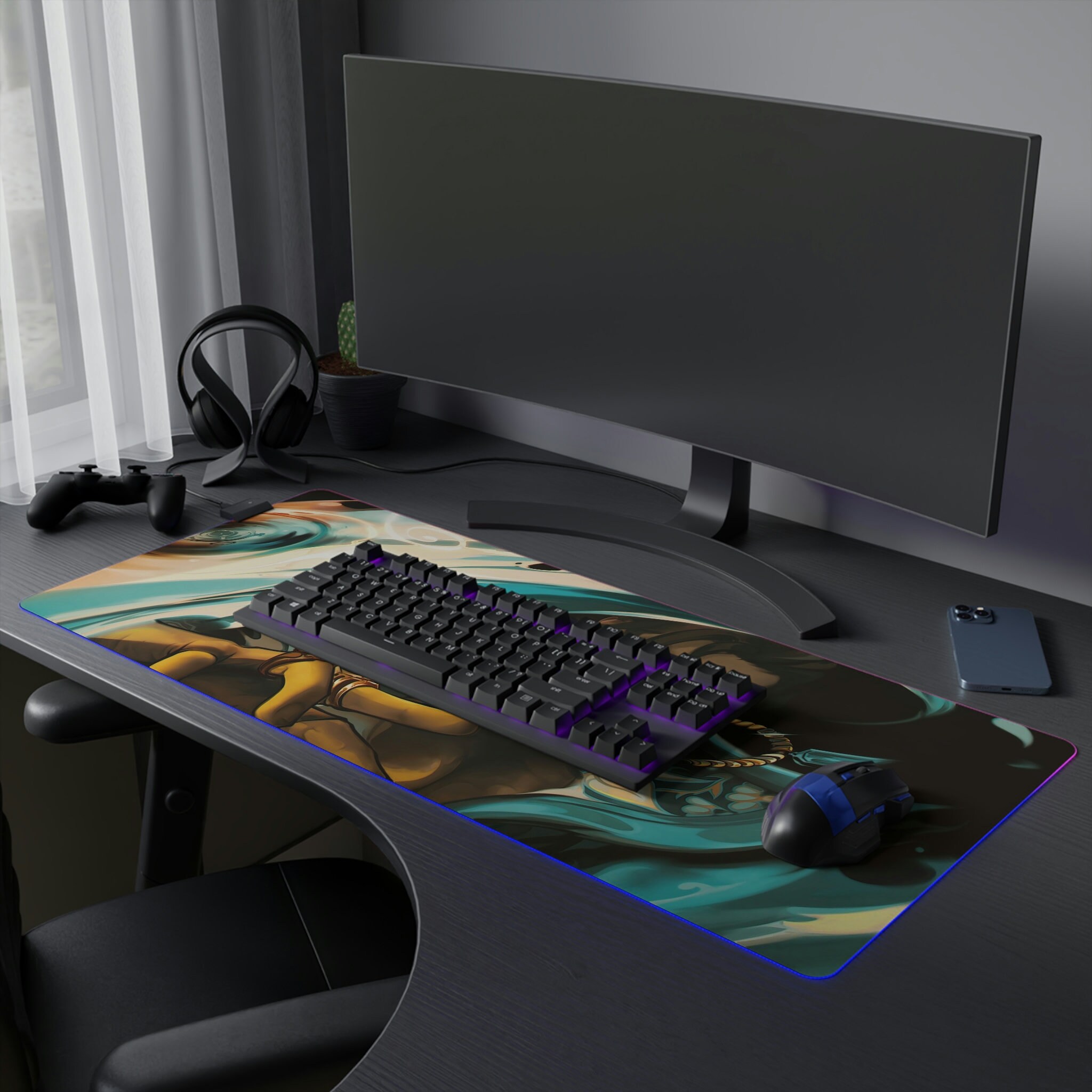 Valorant Harbor RGB Gaming Mouse Pad Valorant Large LED Etsy