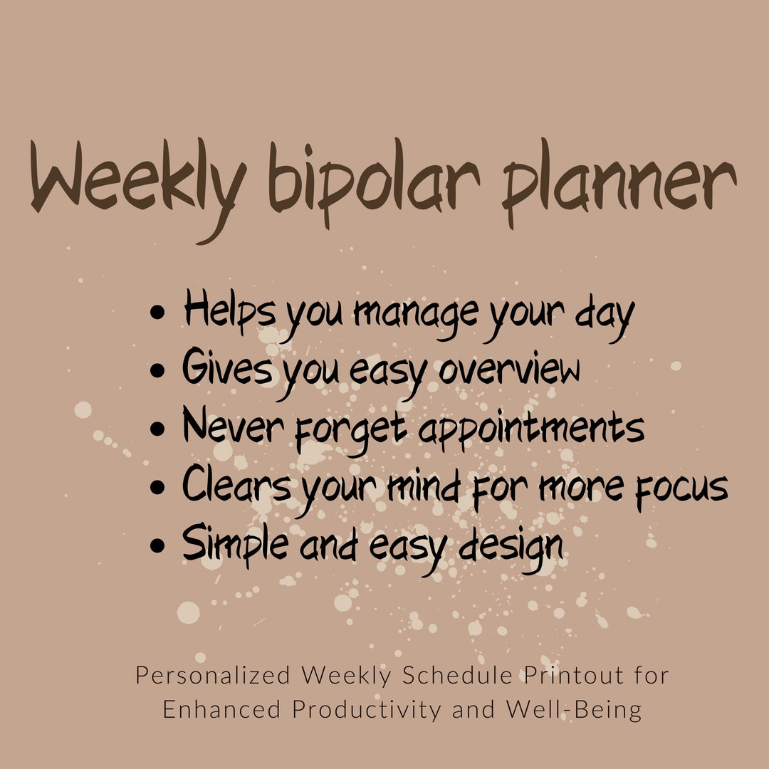 Weekly Schedule Printout