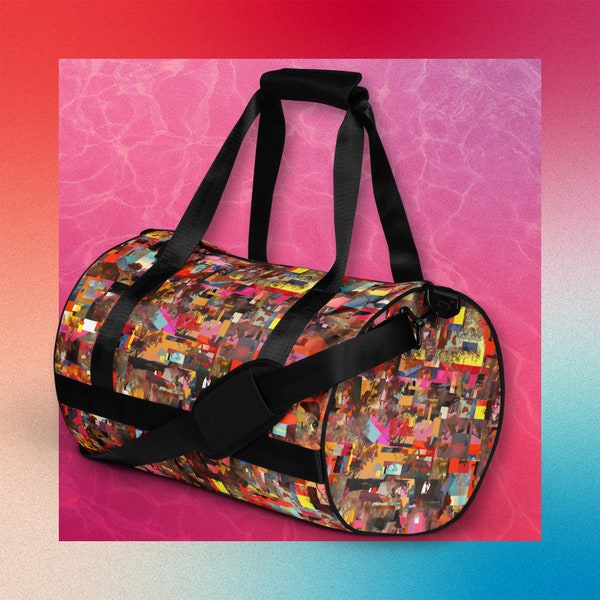 Bolsa de gimnasio única con arte abstracto original - Active Wear Moda Bolsa única Regalo para viajes Bolsa única para gimnasio Durante la noche Bolsa Maleta única