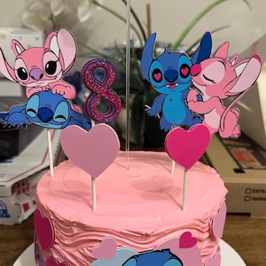 Stitch and Angel Cake Topper