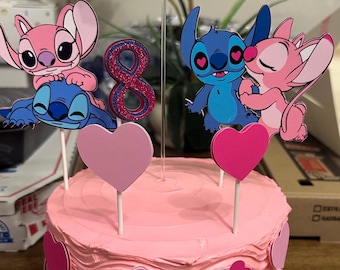 Stitch and Angel Cake Topper