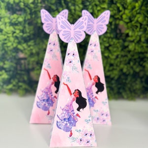 Isabella Miracle Family Party Favors Boxes - Cone box - Pyramid Slim box - Birthday. 10 Pices