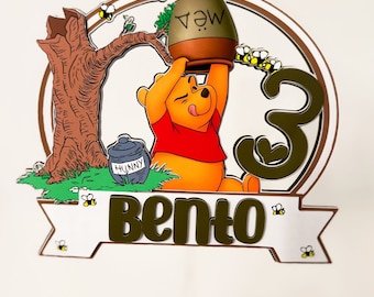 Winnie The Pooh - Cake Topper - Birthday