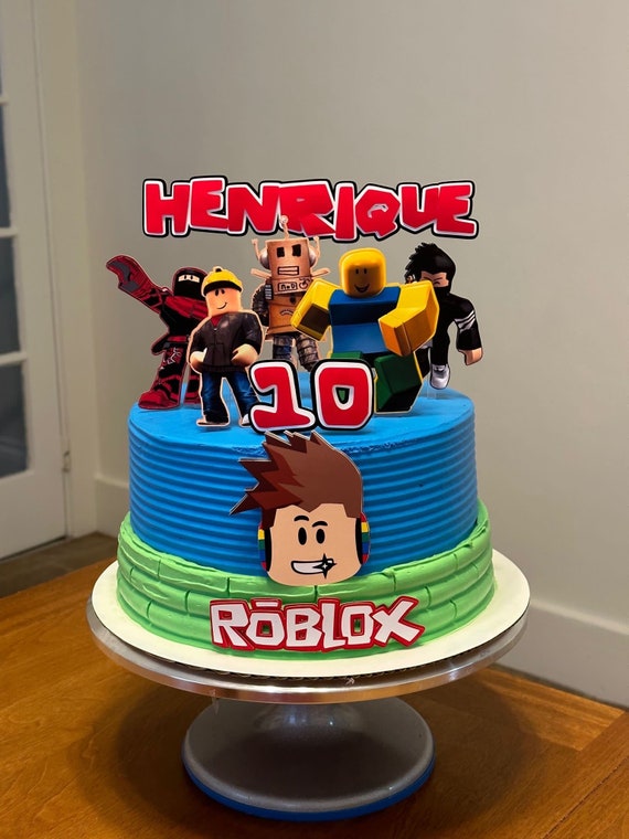 Any Color: 3D Roblox Cake Topper Birthday Cake Topper / -  Portugal