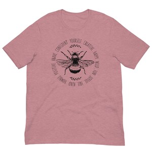 Positive T-shirt, Women&#39;s, Graphic Tee, Bee Positive, Positive Sayings