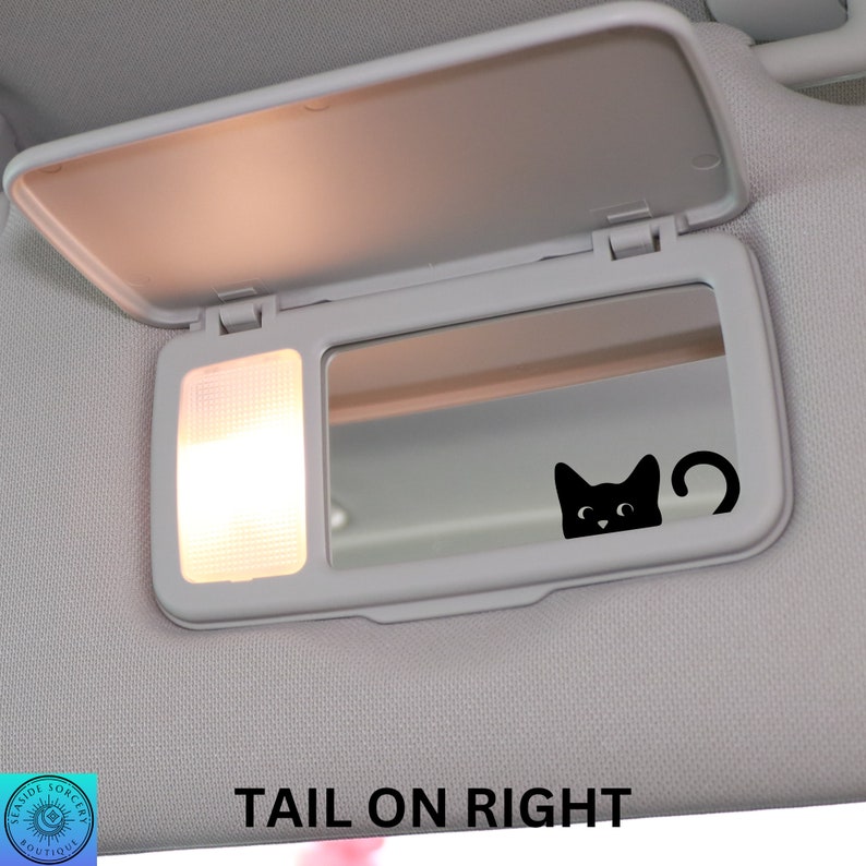 Cat Decal, Mini Cat, Peeking Cat, Rearview Mirror Decal, Car Decal, Easter Egg, Indoor/Outdoor Vinyl, Mini Decal, Many Colors, Free Shipping image 4