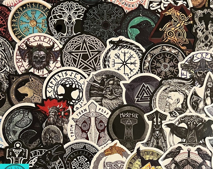 Viking Stickers, New Totem Viking Stickers, Random Sticker Packs 10/20/50 Piece, NO REPEATS