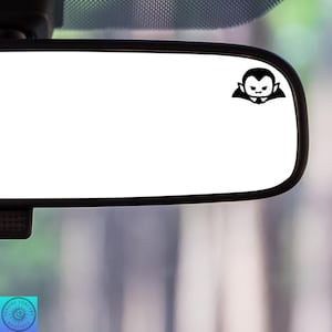 Vampire Decal, Cute Vampire, Monster, Goth, Rearview Mirror Decal, Mini Decal, Tiny Decal, Indoor/Outdoor Vinyl, Many Colors, FREE SHIPPING