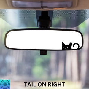 Cat Decal, Mini Cat, Peeking Cat, Rearview Mirror Decal, Car Decal, Easter Egg, Indoor/Outdoor Vinyl, Mini Decal, Many Colors, Free Shipping image 3