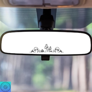 Mushroom Decal, Mini Mushrooms, Magic Shroom, Rearview Mirror Decal, Car Decal, Indoor/Outdoor Vinyl, Mini Decal, Many Colors, Free Shipping