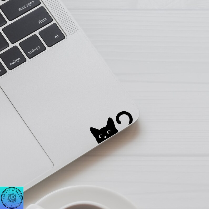 Cat Decal, Mini Cat, Peeking Cat, Rearview Mirror Decal, Car Decal, Easter Egg, Indoor/Outdoor Vinyl, Mini Decal, Many Colors, Free Shipping image 6