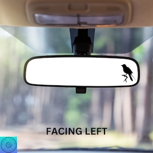 Magpie Decal, Mini Magpie, Gothic, Witchy, Rearview Mirror Decal, Car Decal, Indoor/Outdoor Vinyl, Mini Decal, Many Colors, Free Shipping