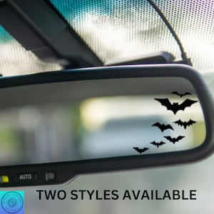 Bat Decal, Bat Ball, 7 Mini Bats, Rearview Mirror Decal, Car Decal, Easter Egg, Indoor/Outdoor Vinyl, Mini Decal, Many Colors, Free Shipping