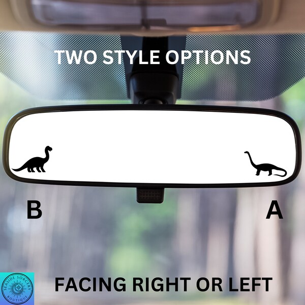 Dinosaur Decal, Little Dinosaur, Mini Dinosaur, Tiny Dino, Car Mirror Decal, Car Decal, Indoor/Outdoor Vinyl, Many Colors, Free Shipping