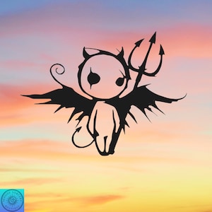 Devil Decal, Occult, Car Decal, Indoor/Outdoor, Waterproof, Vinyl, Many Colors & Sizes, FREE SHIPPING