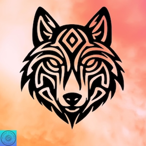 Wolf Decal, Wolf Face, Wildlife, Nature, Celtic Wolf, Car Decal, Indoor/Outdoor, Waterproof, Vinyl, Many Colors & Sizes, FREE SHIPPING