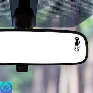 Cat Decal, Mini Cat, Hanging Cat, Rearview Mirror Decal, Car Decal, Easter Egg, Indoor/Outdoor Vinyl, Mini Decal, Many Colors, Free Shipping