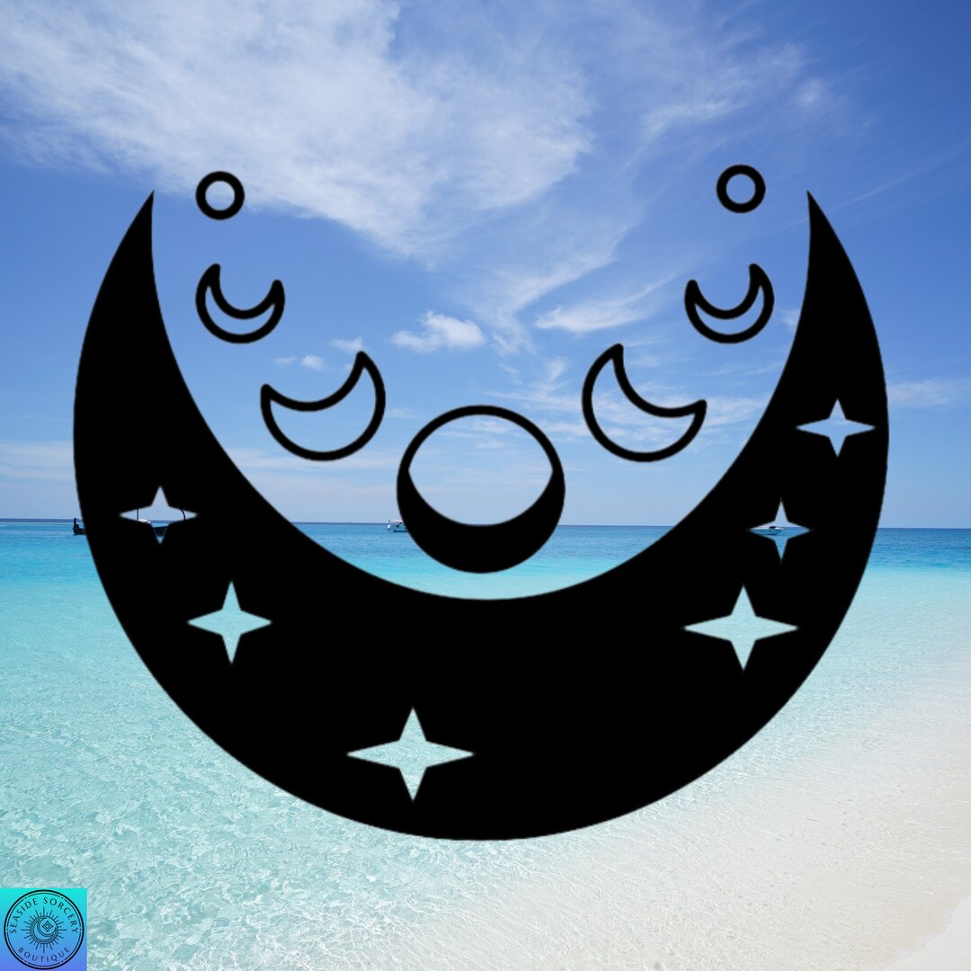 Moon Phase Decal Crescent Moon Crescent Moon Car Decal Etsy