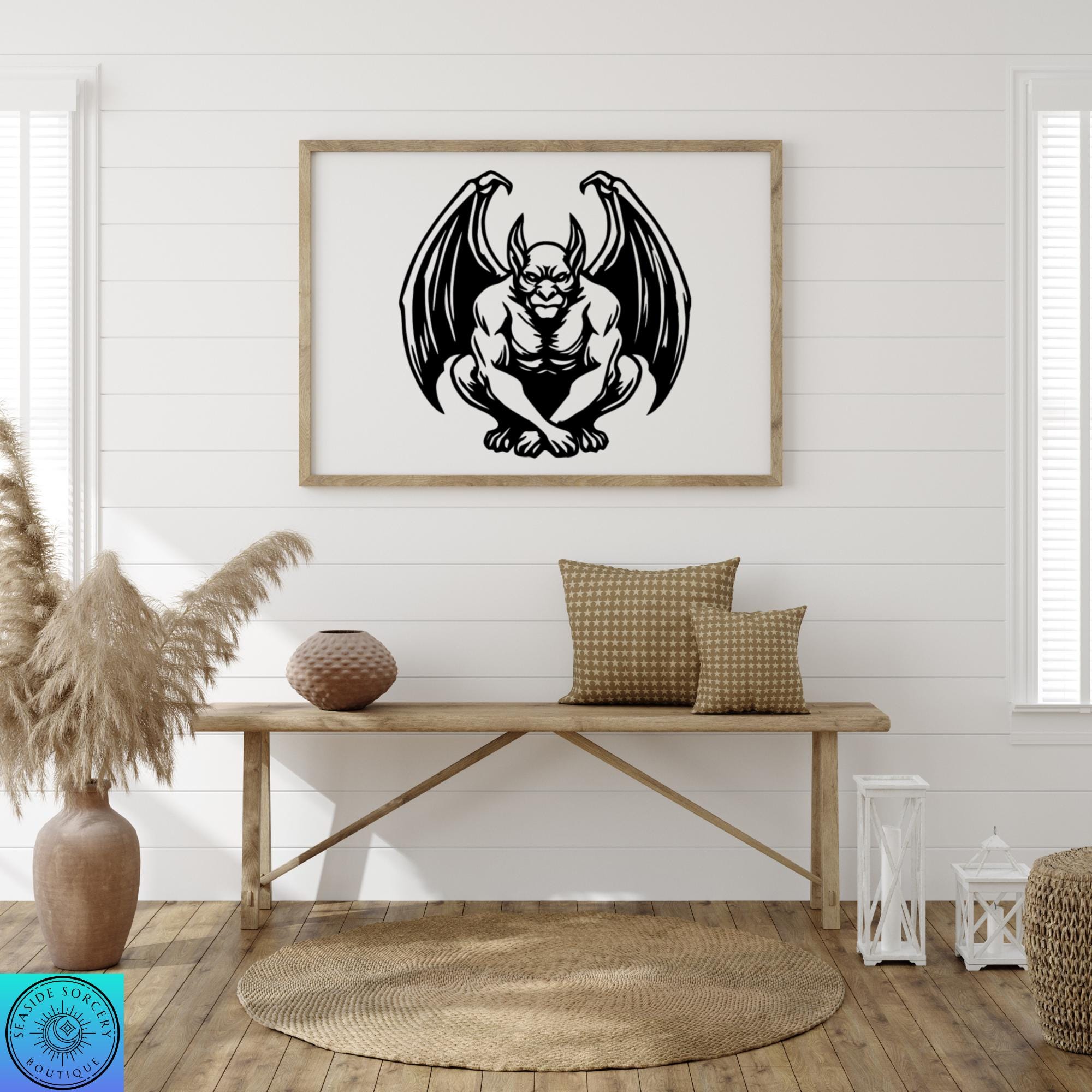 Gargoyle Decal, Gothic Gargoyle, Guardian, Mythology, Car Decal