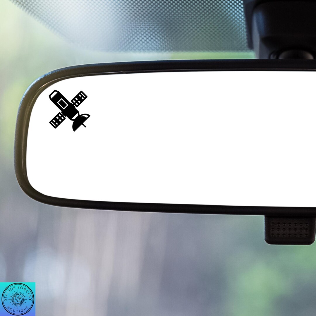 Satellite Decal, Science, Astronomy, Tech, Rearview Mirror Decal, Mini ...