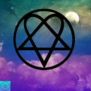 Heartagram Decal, Ville Valo, HIM, Car Decal, Wall Decal, Indoor/Outdoor, Waterproof, Vinyl, Many Colors & Sizes, FREE SHIPPING