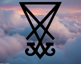 Sigil Of Lucifer Decal, Seal Of Lucifer, Lucifer Symbol, Car Decal, Indoor/Outdoor, Vinyl, Many Colors & Sizes, FREE SHIPPING