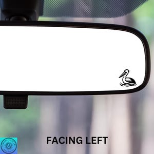 Pelican Decal, Mini Pelican, Water Bird, Rearview Mirror Decal, Car Decal, Indoor/Outdoor Vinyl, Mini Decal, Many Colors, Free Shipping