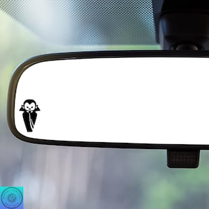 Vampire Decal, Cute Vampire, Monster, Goth, Rearview Mirror Decal, Mini Decal, Tiny Decal, Indoor/Outdoor Vinyl, Many Colors, FREE SHIPPING