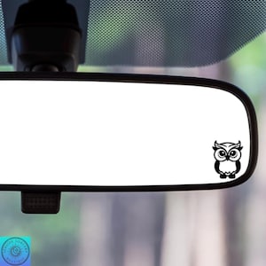 Owl Decal, Tiny Owl, Mini Owl, Owl Lover, Rearview Mirror Decal, Mini Decal, Tiny Decal, Indoor/Outdoor Vinyl, Many Colors, FREE SHIPPING