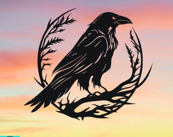 Crow Decal, Raven Decal, Gothic, Goth Decor, Car Decal, Indoor/Outdoor, Waterproof, Vinyl, Many Colors & Sizes, FREE SHIPPING