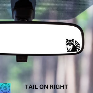 Raccoon Decal, Mini Raccoon, Raccoon Lover, Rearview Mirror Decal, Car Decal, Indoor/Outdoor Vinyl, Mini Decal, Many Colors, Free Shipping