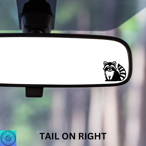 Raccoon Decal, Mini Raccoon, Raccoon Lover, Rearview Mirror Decal, Car Decal, Indoor/Outdoor Vinyl, Mini Decal, Many Colors, Free Shipping
