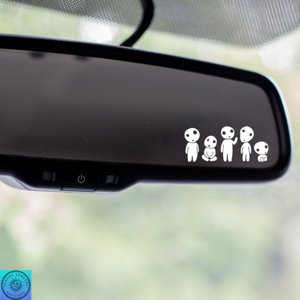 Tree Spirits Decal, Forest Guardian, Car Mirror Decal, Mini Decal, Tiny Decal, Indoor/Outdoor Vinyl, Many Colors, FREE SHIPPING