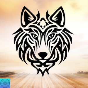 Wolf Decal, Wolf Face, Wildlife, Nature, Celtic Wolf, Car Decal, Indoor/Outdoor, Waterproof, Vinyl, Many Colors & Sizes, FREE SHIPPING