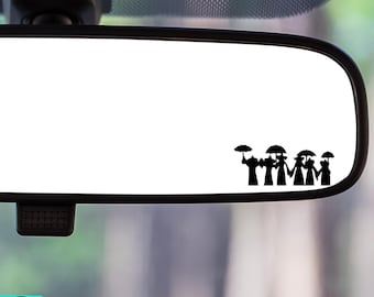 Witch Decal, Practical Magic, Roof Jump, Rearview Mirror Decal, Mini Decal, Tiny Decal, Indoor/Outdoor Vinyl, Many Colors, FREE SHIPPING